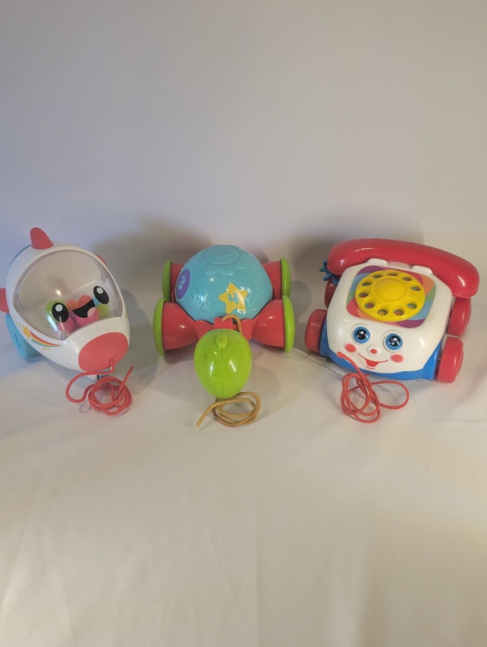 Fisher Price Pull Toy Lot Chatter Telephone Airplane Turtle Infant Toddler​